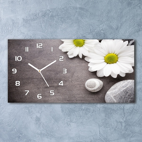 Orologio orizzontale con quadrante decorato con motivo Gerbera