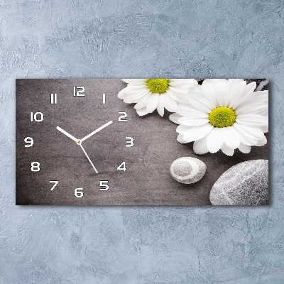 Orologio orizzontale con quadrante decorato con motivo Gerbera
