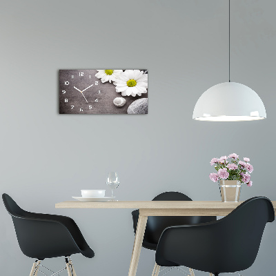 Orologio orizzontale con quadrante decorato con motivo Gerbera