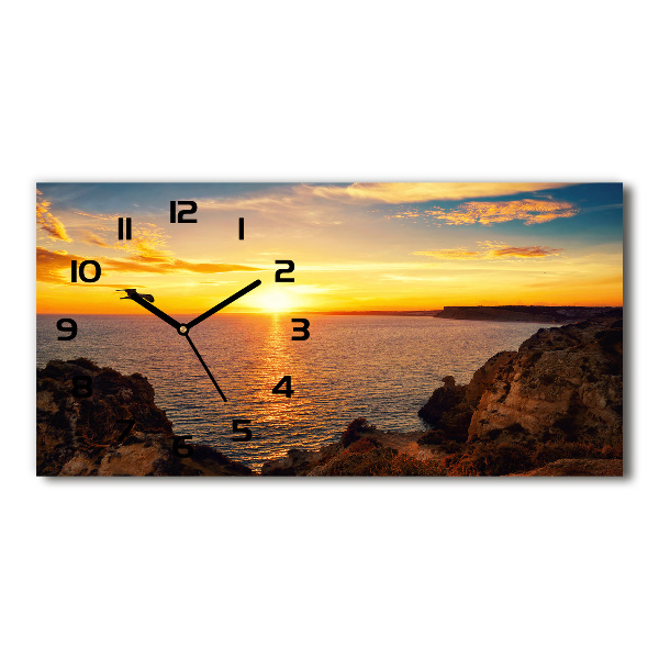 Orologio orizzontale con motivo Mare al tramonto