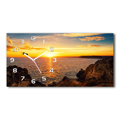 Orologio orizzontale con motivo Mare al tramonto