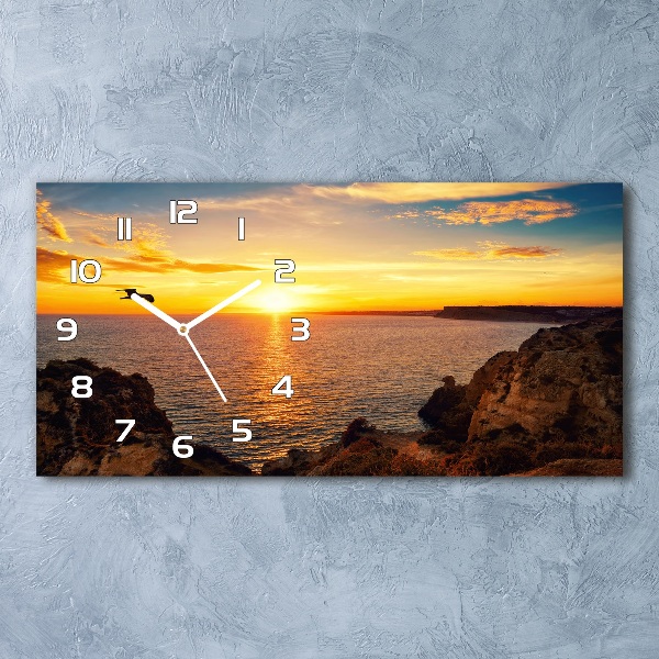 Orologio orizzontale con motivo Mare al tramonto