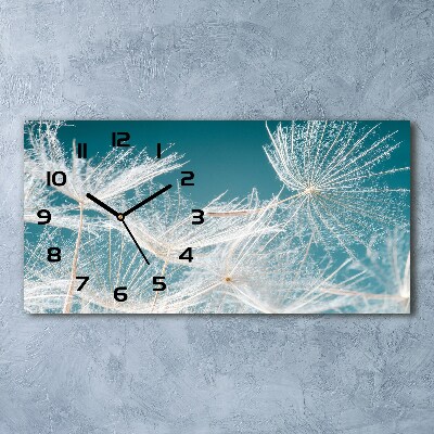 Orologio rettangolare con quadrante decorato con motivo a semi di tarassaco