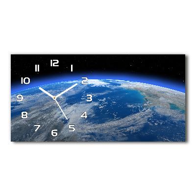 Orologio rettangolare con quadrante con immagine del pianeta Terra