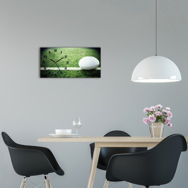 Orologio rettangolare con quadrante a forma di palla da rugby