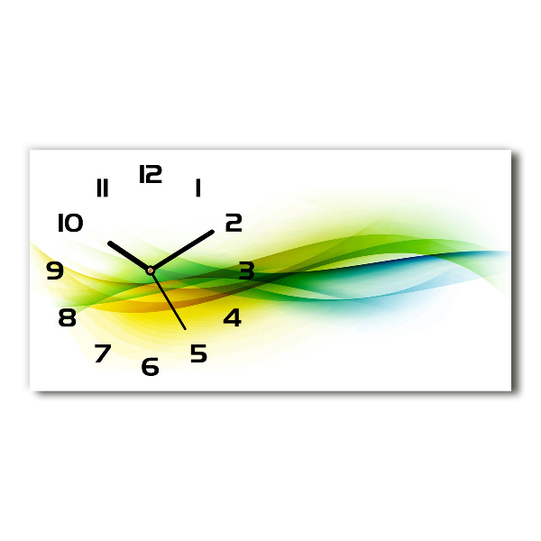 Orologio rettangolare con quadrante a motivo di onde astratte