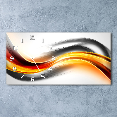 Orologio orizzontale con decorazione a onde astratte