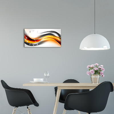 Orologio orizzontale con decorazione a onde astratte