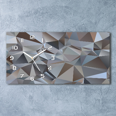 Orologio rettangolare con quadrante decorato con motivi a triangoli astratti