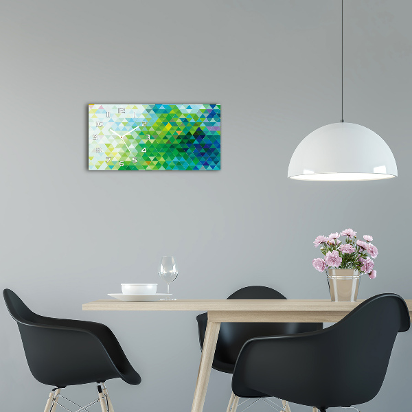 Orologio orizzontale con motivo di triangoli astratti