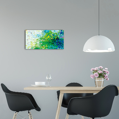 Orologio orizzontale con motivo di triangoli astratti