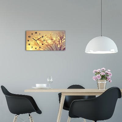 Orologio orizzontale con motivo di semi di tarassaco