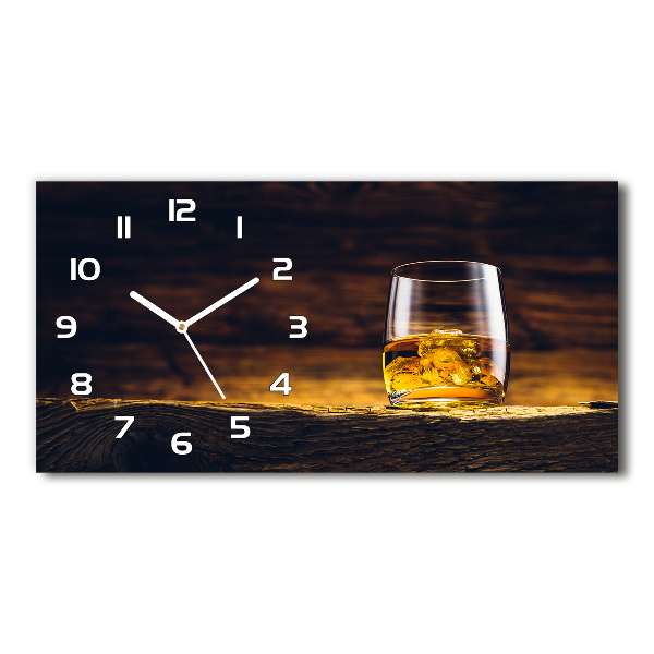 Orologio orizzontale con motivo Bourbon in un bicchiere