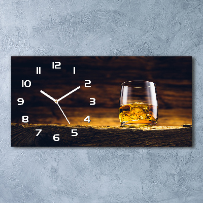 Orologio orizzontale con motivo Bourbon in un bicchiere
