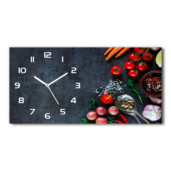 Orologio rettangolare con quadrante a ingredienti