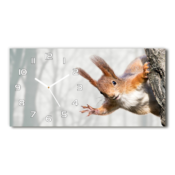 Orologio orizzontale con decorazione a forma di scoiattolo