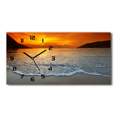 Orologio orizzontale con motivo mare al tramonto
