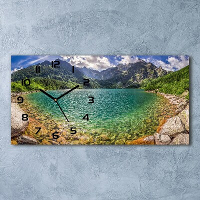 Orologio orizzontale con motivo di un lago tra le montagne