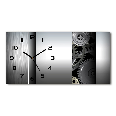 Orologio orizzontale con motivo ad astrazione degli ingranaggi
