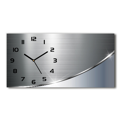 Orologio rettangolare con quadrante ad astrazione metallica