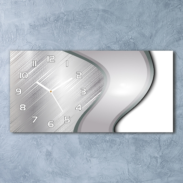 Orologio orizzontale con motivo ad astrazione metallica