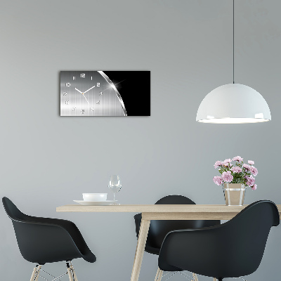 Orologio rettangolare con quadrante a motivo metallico astratto