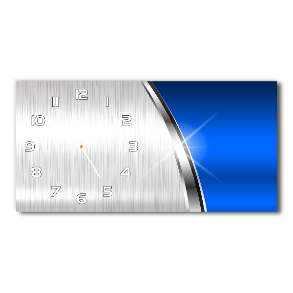 Orologio orizzontale con motivo ad astrazione metallica