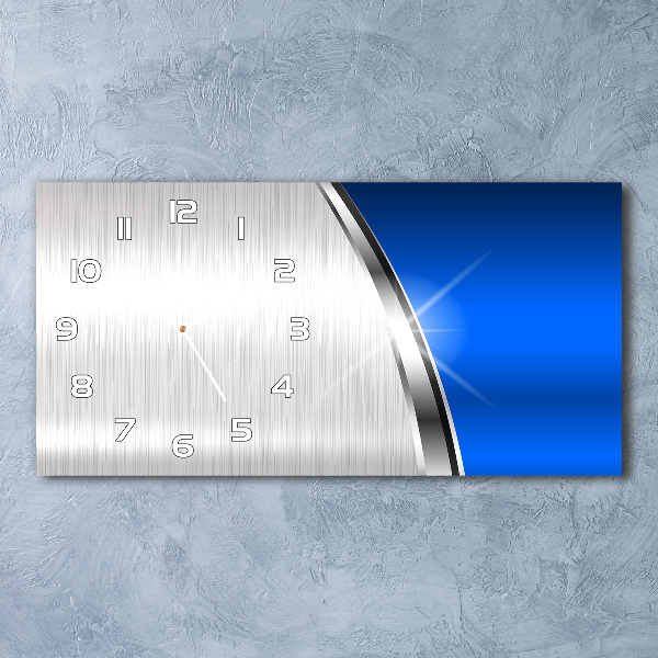 Orologio orizzontale con motivo ad astrazione metallica