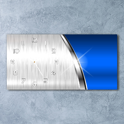 Orologio orizzontale con motivo ad astrazione metallica