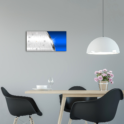 Orologio orizzontale con motivo ad astrazione metallica