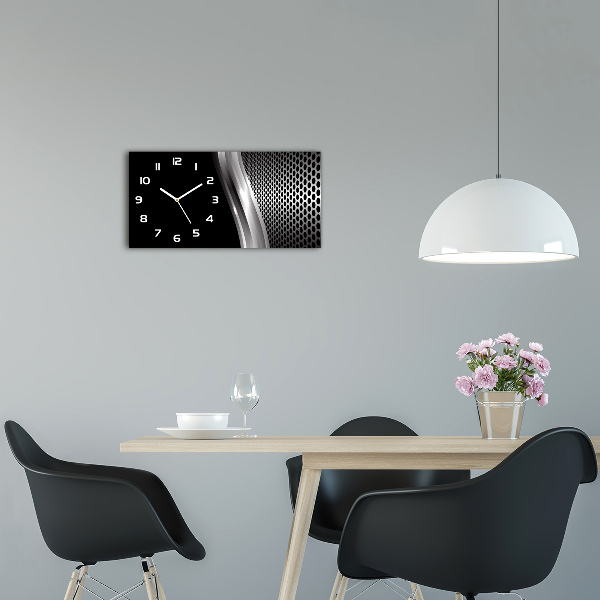 Orologio rettangolare con quadrante dall'aspetto metallico astratto