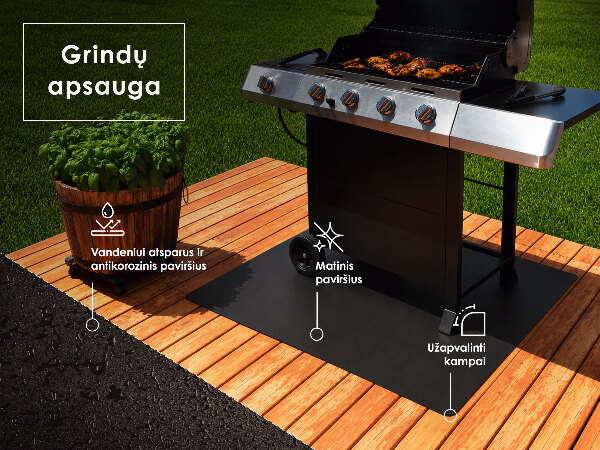 Piastra metallica per barbecue a forma semiovale 80x90 cm