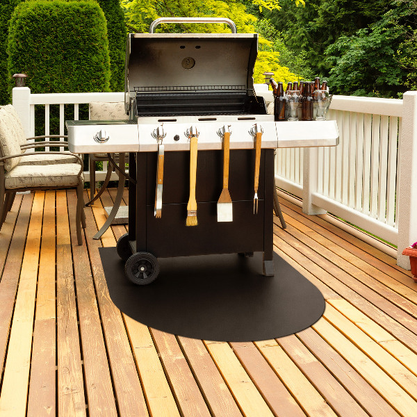 Piastra metallica per barbecue a forma semiovale 80x90 cm