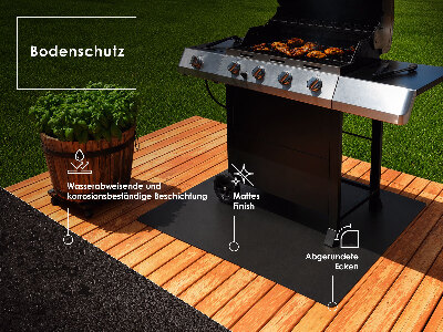 Piastra metallica per barbecue a forma semiovale 80x90 cm