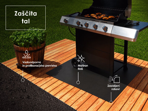 Piastra per barbecue semiovale 80x70 cm