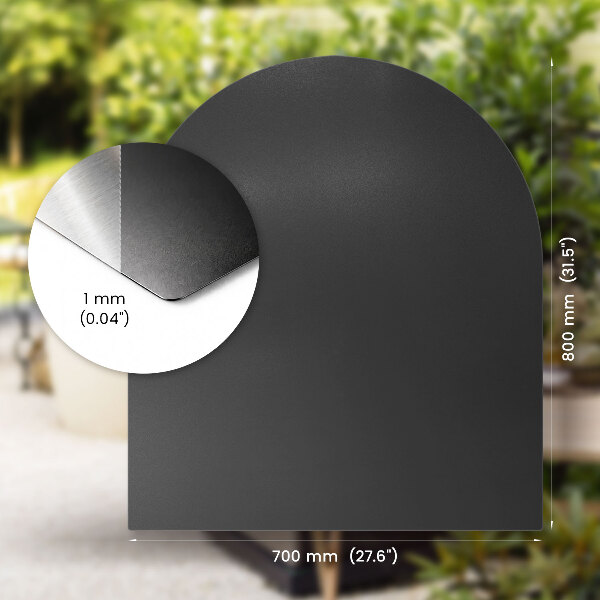 Piastra per barbecue semiovale 80x70 cm