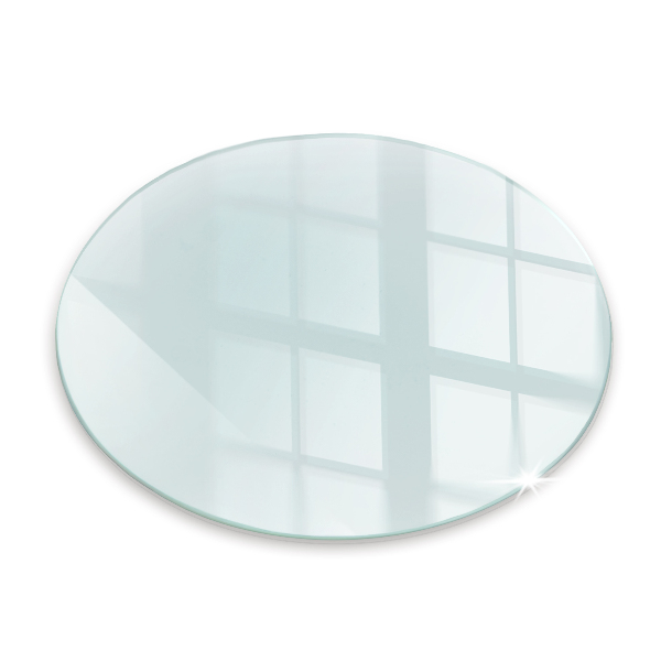 Rotonda vetro sotto il camino trasparente