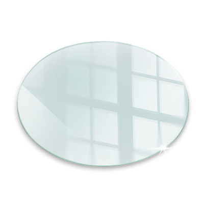 Rotonda vetro sotto il camino trasparente