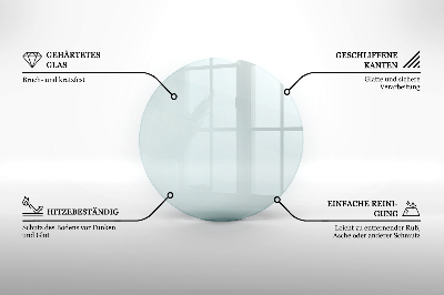 Rotonda vetro sotto il camino trasparente