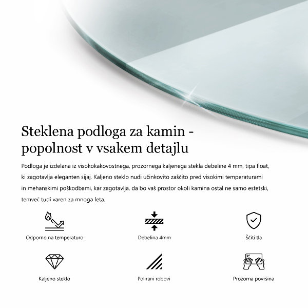 Rotonda vetro sotto il camino trasparente