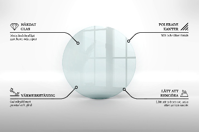 Rotonda vetro sotto il camino trasparente