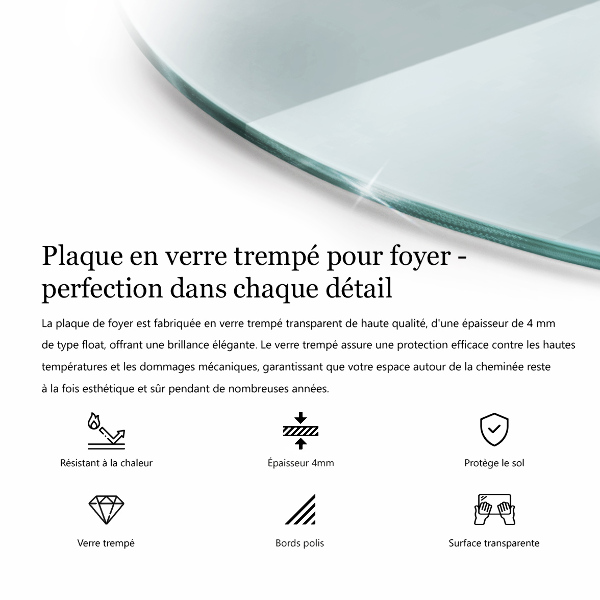 Rotonda vetro sotto il camino trasparente