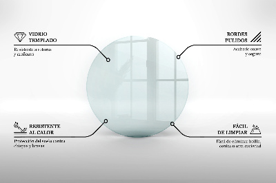 Rotonda vetro sotto il camino trasparente
