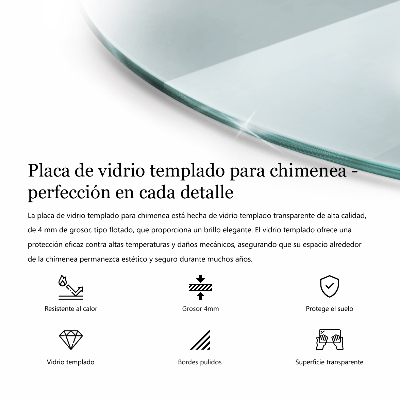 Rotonda vetro sotto il camino trasparente