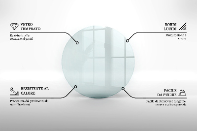 Rotonda vetro sotto il camino trasparente