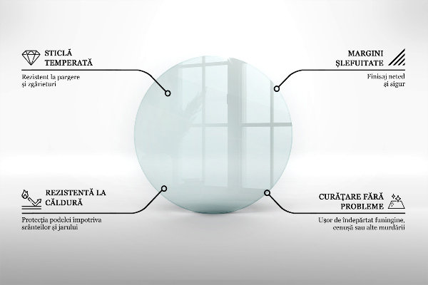Rotonda vetro sotto il camino trasparente
