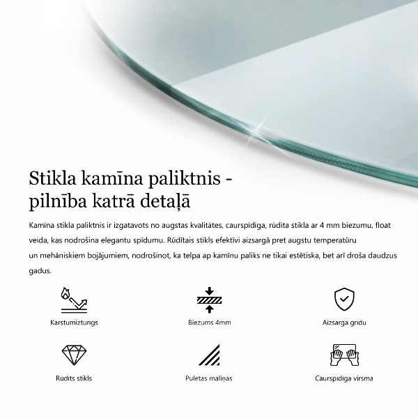 Rotonda vetro sotto il camino trasparente