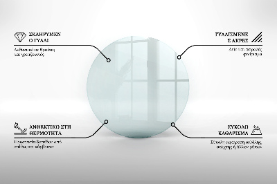 Rotonda vetro sotto il camino trasparente