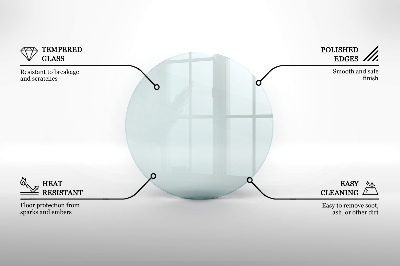 Rotonda vetro sotto il camino trasparente