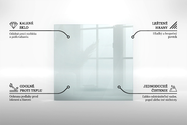 Rettangolare vetro sotto stufa in vetro trasparente